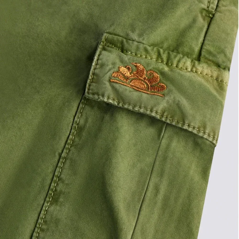 Sundek Boy CARGO SHORTS IN GARMENT-DYED FABRIC WITH RAINBOW